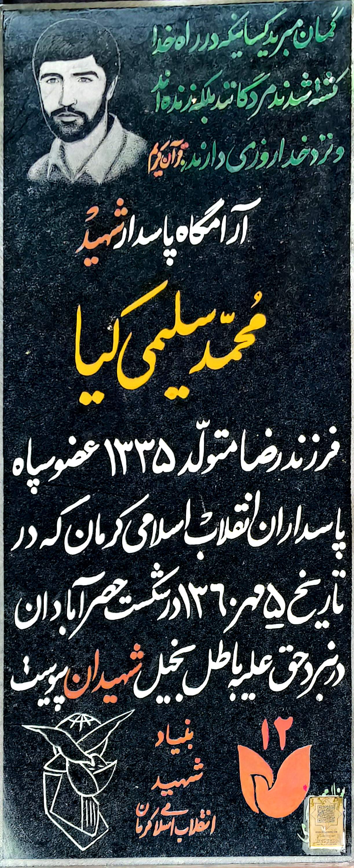 قبر محمد(پرویز) سلیمی‌ کیا