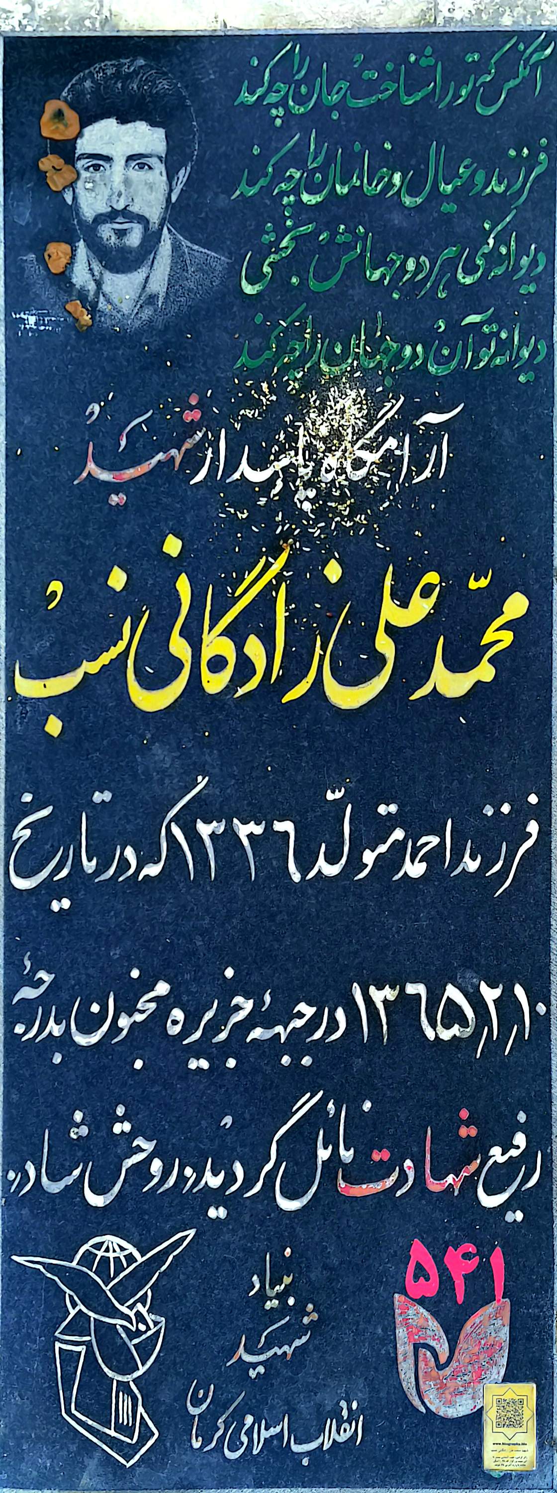 قبر محمدعلی زادگانی‌ نسب