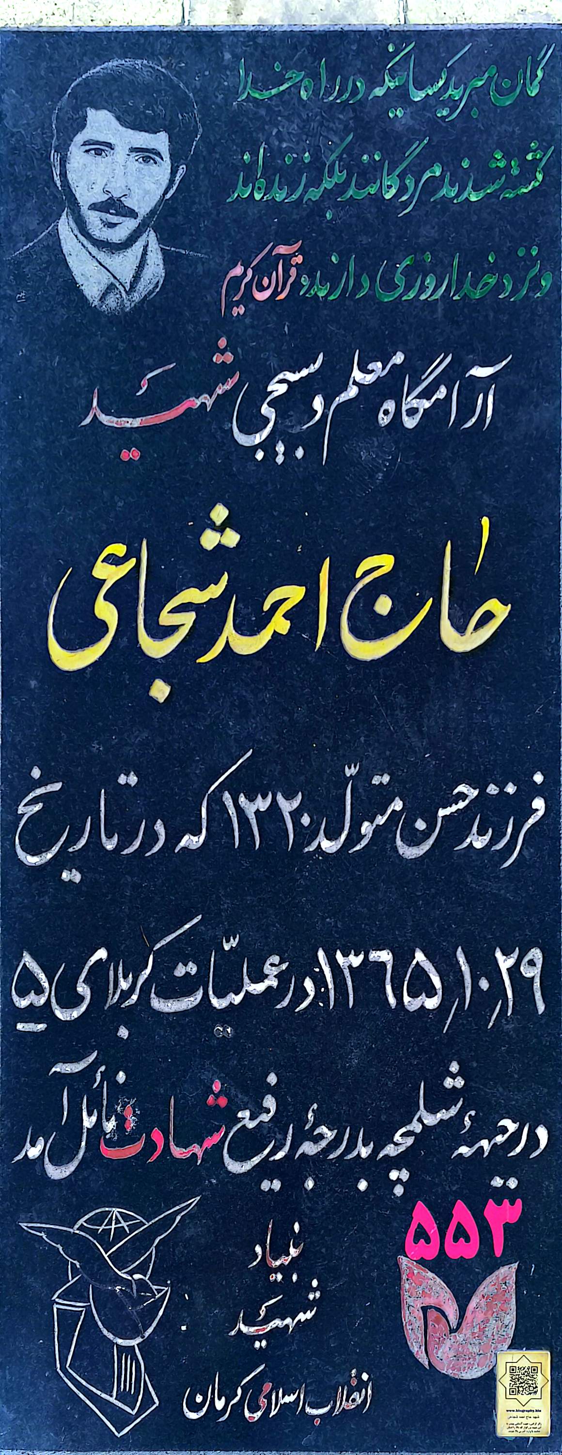 قبر احمد شجاعی باغینی