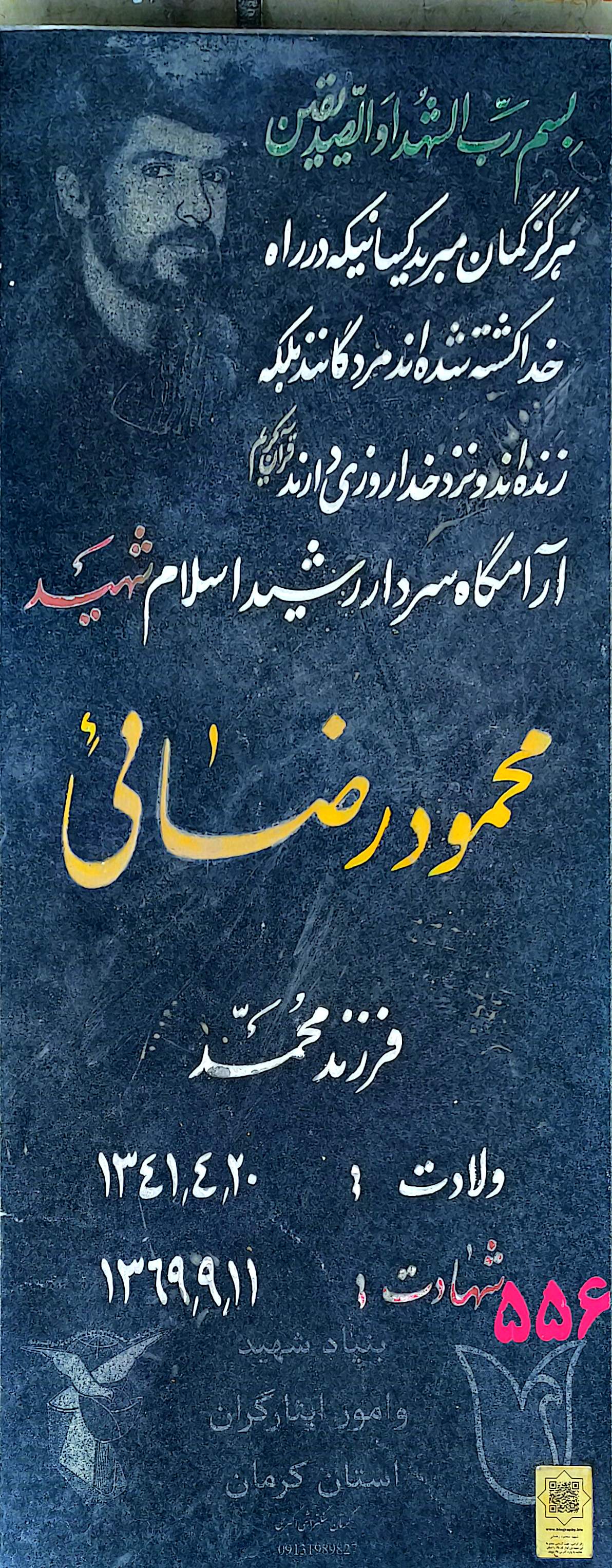 قبر محمود رضائی