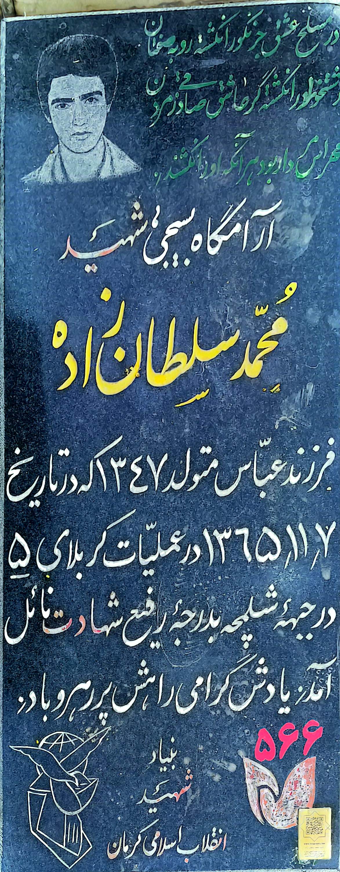 قبر محمد سلطان‌ زاده زرندی